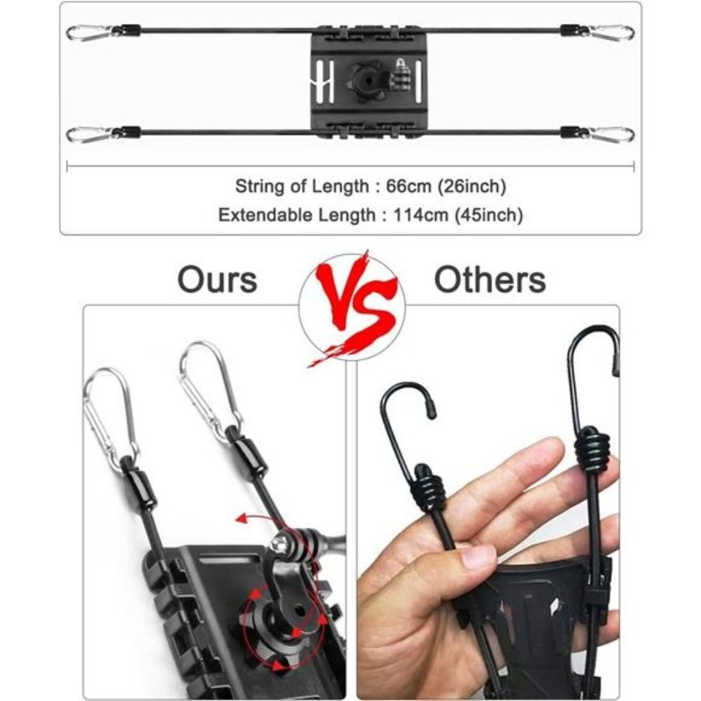 Fence Mount Clamp Tree Rope Buckle Compatible w/ GoPro AKASO DJI Action Camera